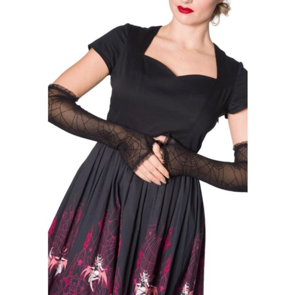 Spider Web Gloves by Banned Retro - Picture 2 of 5